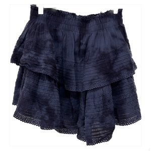 Aerie blue tie dye ruffle skirt